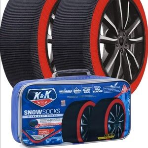 Snow Socks K&K Snowsocks for Tires Medium M K & K Winter Driving NEW